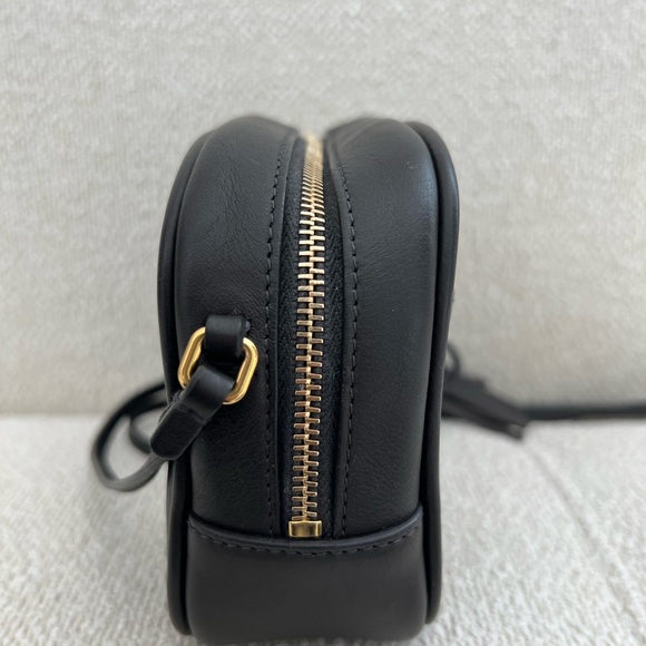 Yves Saint Laurent Coal Gray Leather Pouch Mono- crossbody - Picture 4 of 16